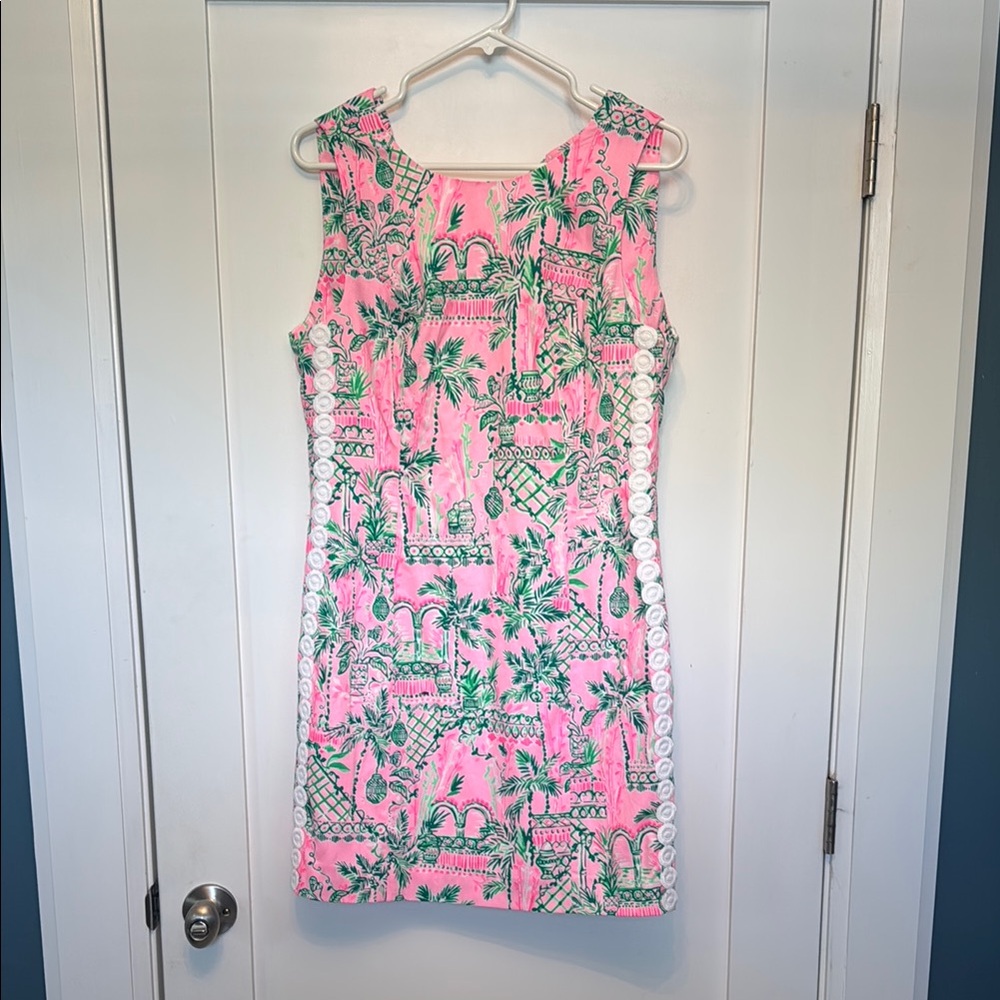 Pink and Green Sleeveless Dress